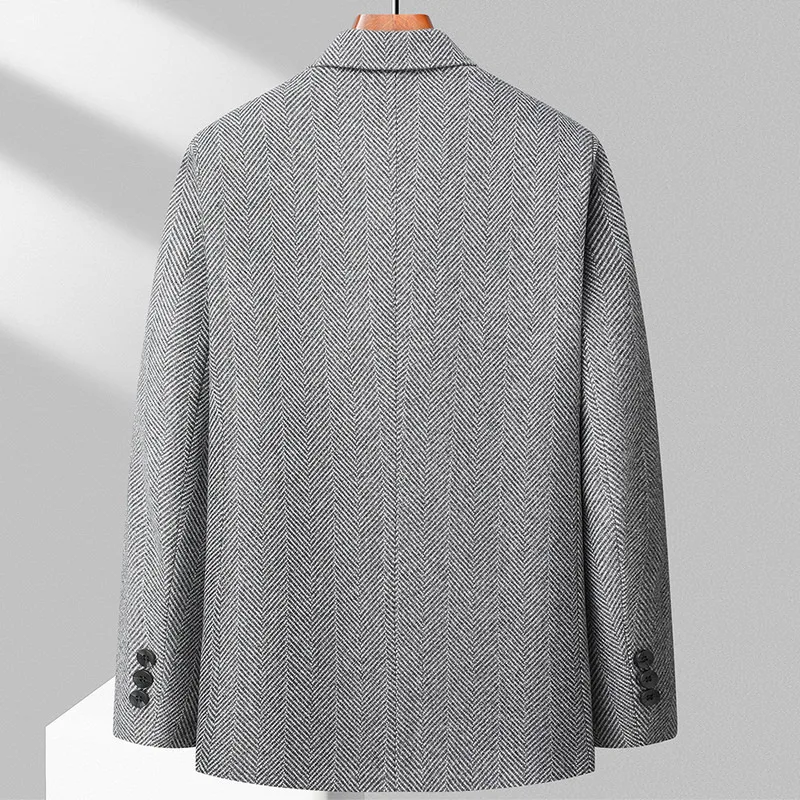 2023 New Men's Fashion Business Korean Gentleman Wool Gentleman Trend Slim Hong Kong Style British Style Casual Wedding Blazer