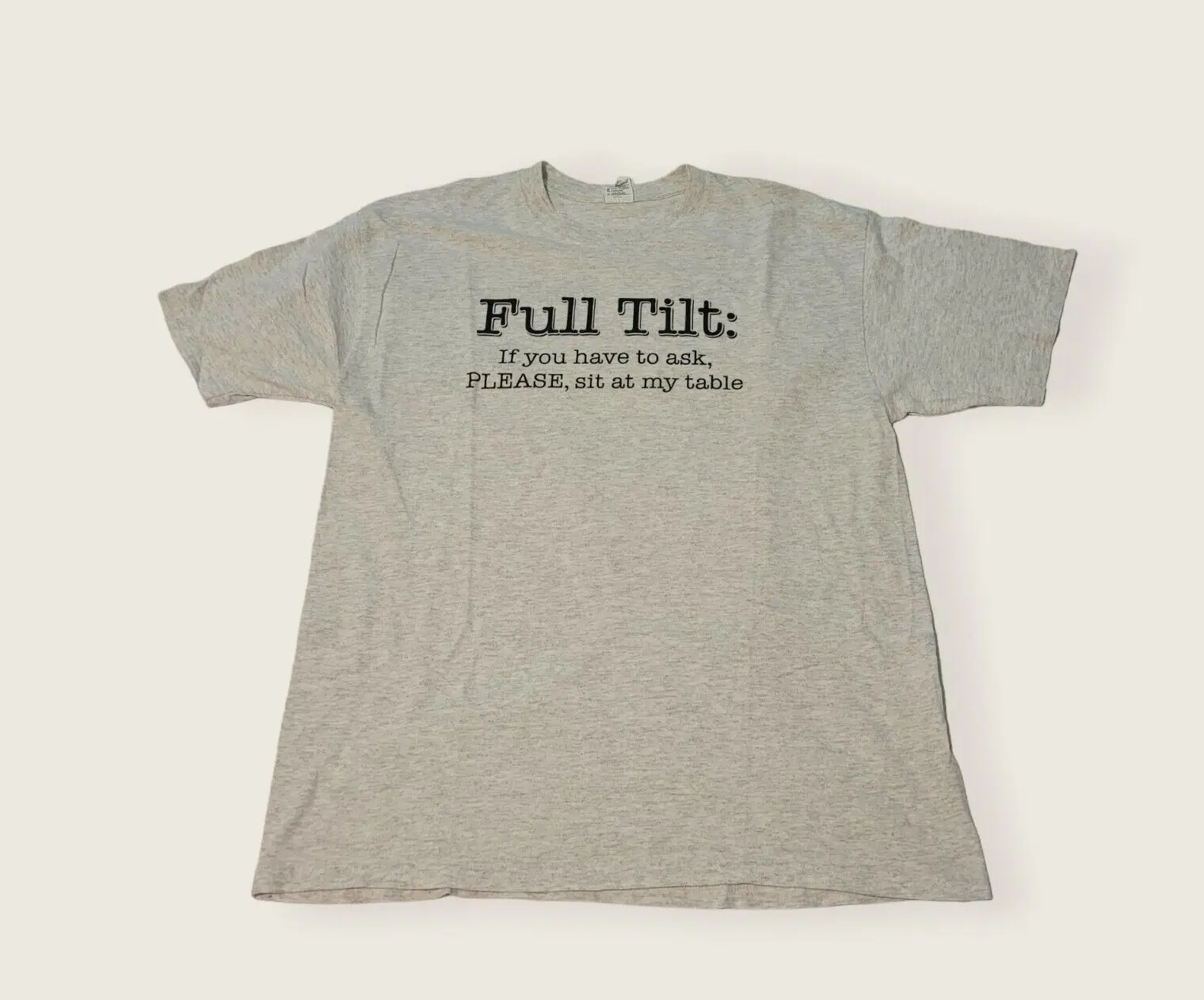 T-Shirt Vintage Full Tilt Poker Grigio Bianco Taglia Xl Online Poker