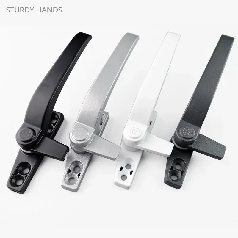 Window Handles 4PCS Aluminum Alloy 38 50 Type Seven Shaped Left Right Sliding Glass Door Lock Buckle
