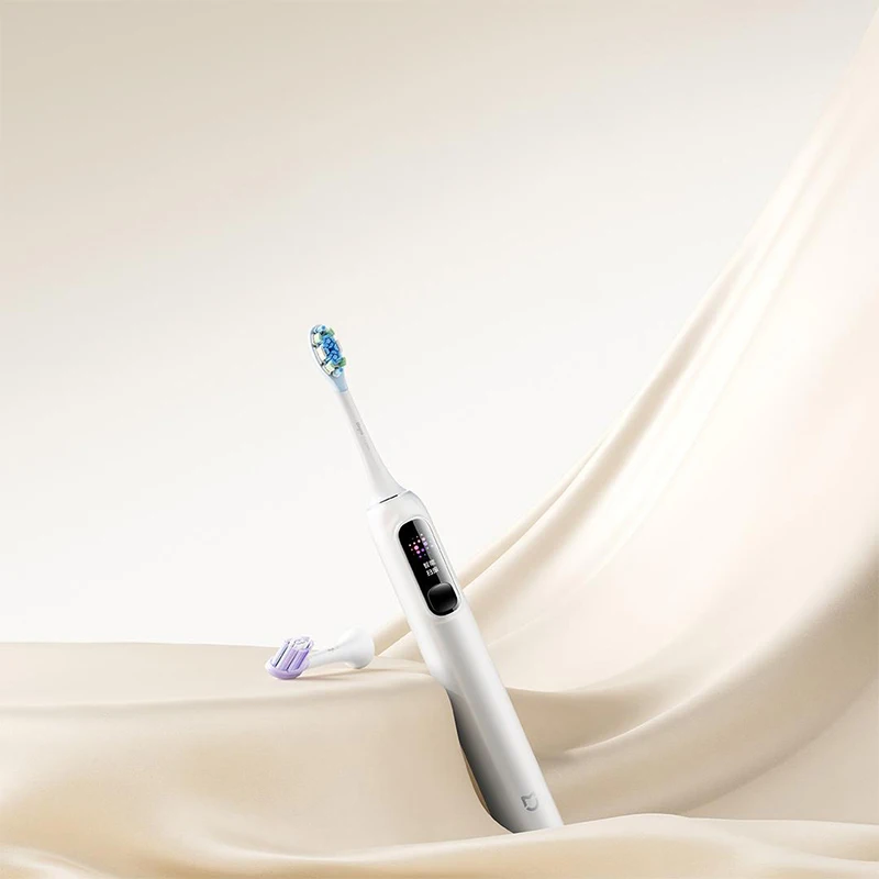MIJIA 진동 전동 칫솔 프로 선물 상자(여행용 케이스 포함), 180일 배터리, 스마트 디스플레이, IPX8 방수, 두 개의 헤드 포함