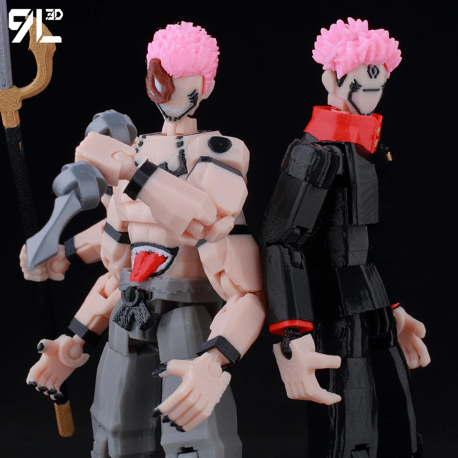 9L3D Jujutsu Kaisen Sukuna Yuji Figure Lucky13 Anime Collectible