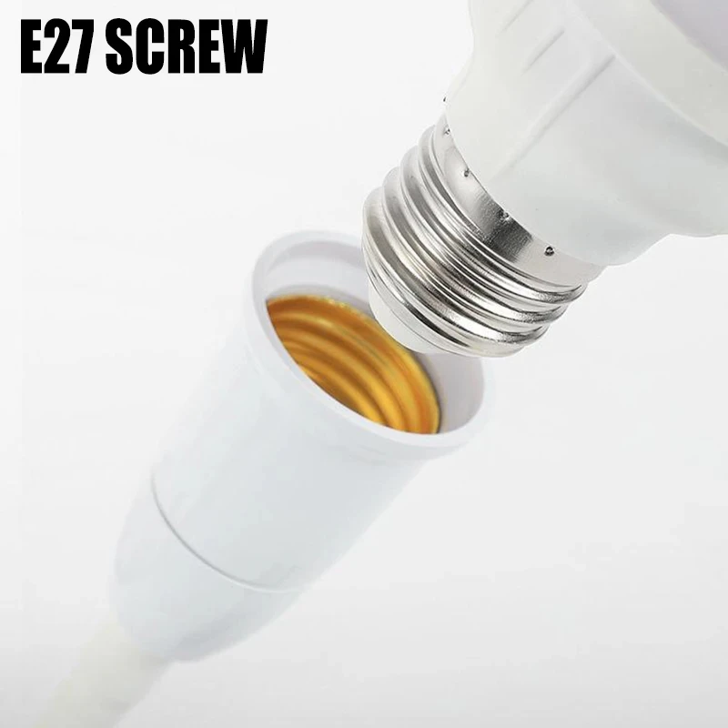 Description Picture 5 of itemEU US Plug To E27 Lamp Base Conversion Led Light Wall Flexible Lamp Holder Converter With Switch Led Head Bulb Socket 20cm
