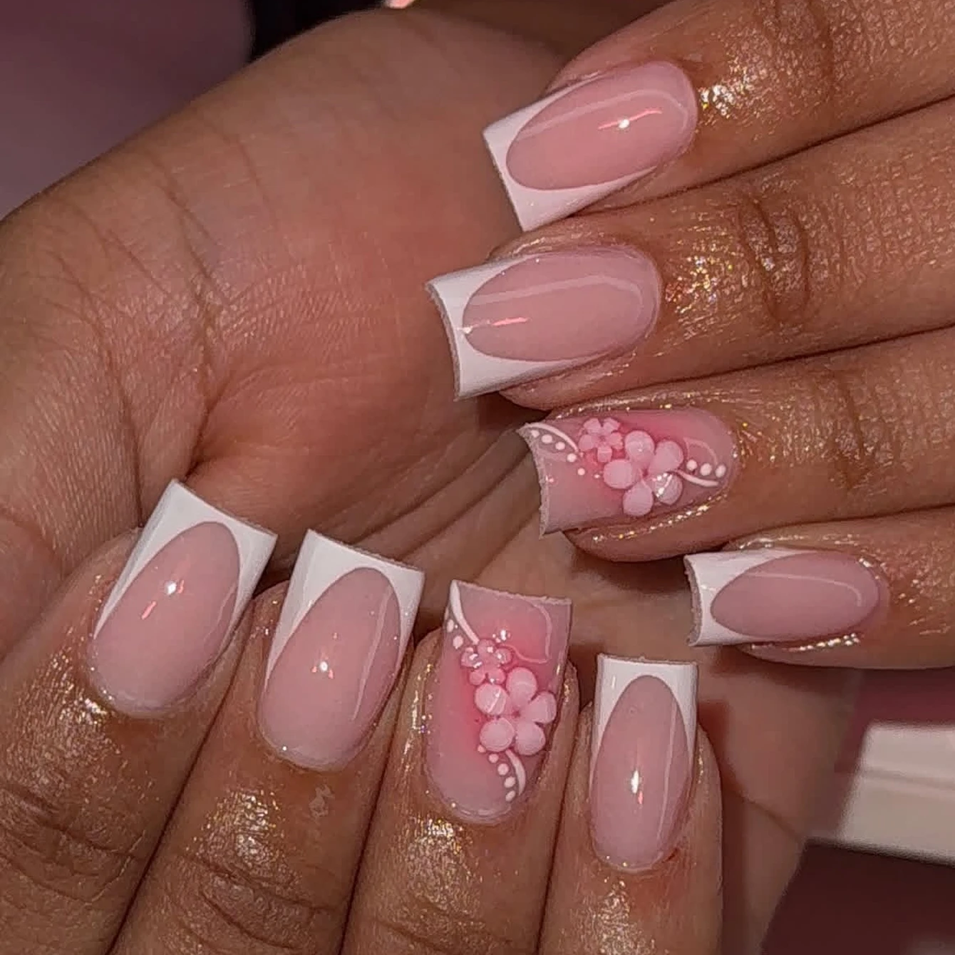 Handmade Pressed French Short Nails