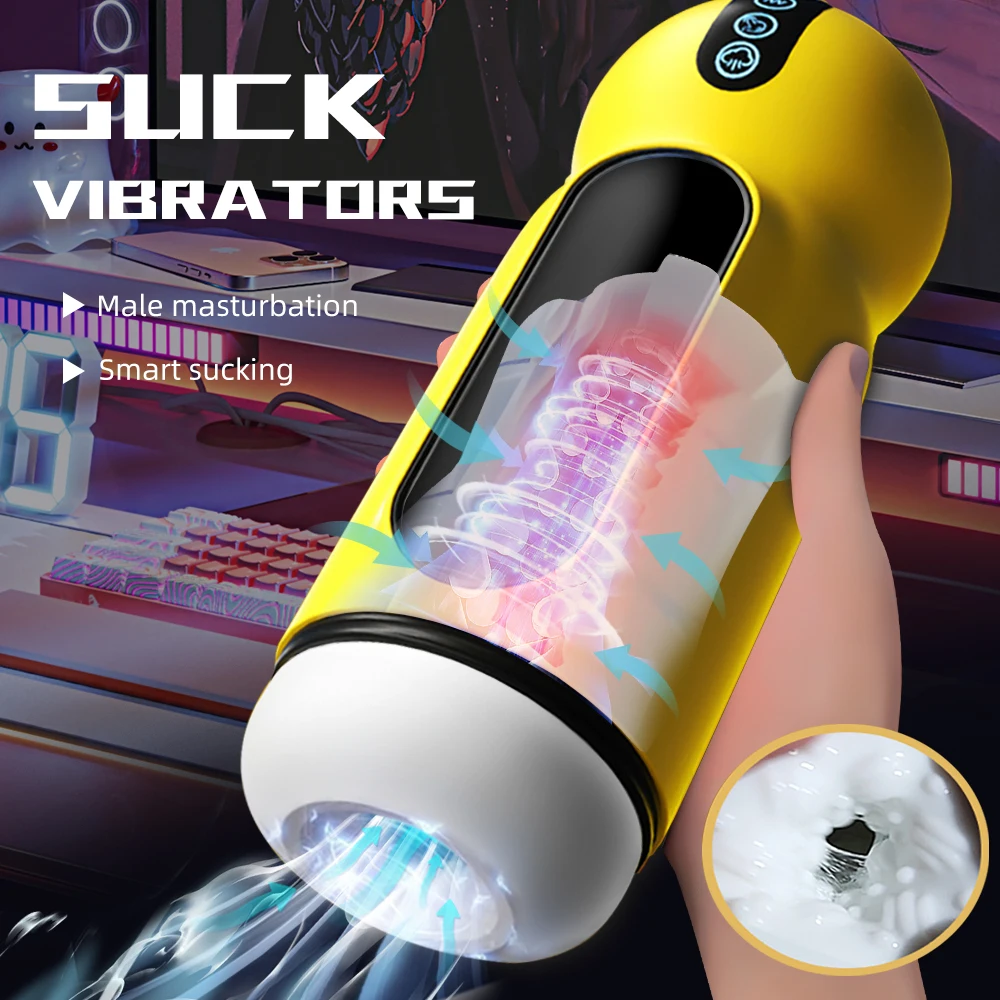 APP Heating Automatic Male Masturbator Cup Sucking Heated Vibration Vacuum Pocket Pussy Stroker Blowjob Penis Sex Toys For Men