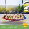 700lb Giant 60"  Platform Metal Tree Swing for Kids and Adults Wear- Resistant with 2 Hanging Straps 3