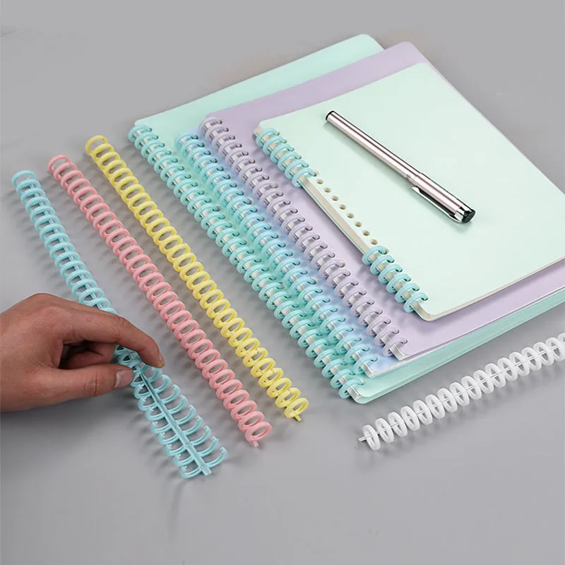 5PCS 30 Hole Loose Leaf Binder Spiral Ring Book Binder Binding Spiral Ring ZDHC03 plastic binding rings loose leaf binding coil