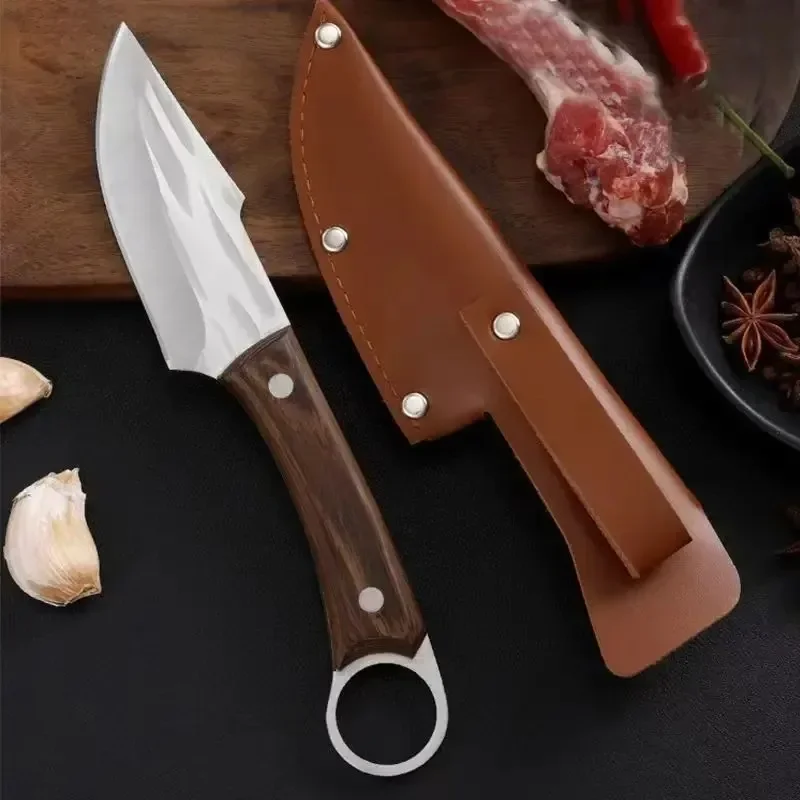Boning Knife Chef Meat Cleaver Stainless Steel Cutting Knives Fruit Meat Peeling & Cutting Tools