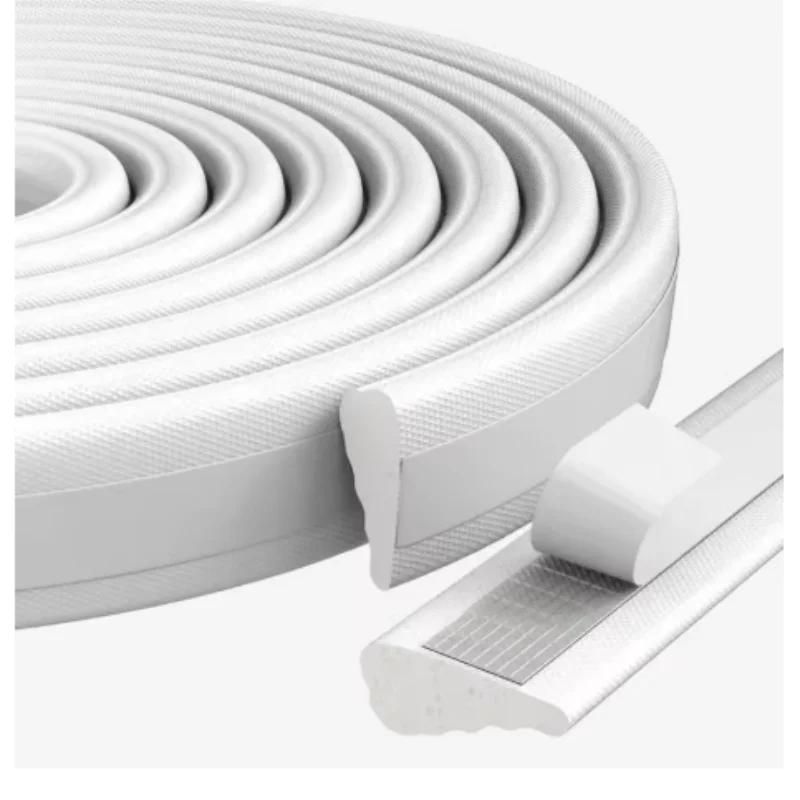White Cladding Weather Stripping Seal Strip - Door and Window Noise Blocker and Gap Filler Foam Tape