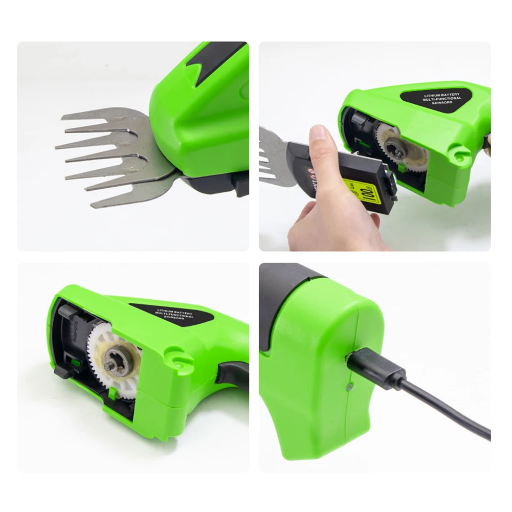 2 In 1 Wireless Fence Scissors Electric 36 V Garden Trimmers Rechargeable Handheld Trimming Tool for Flower/Garden/Hedge Pruning 4