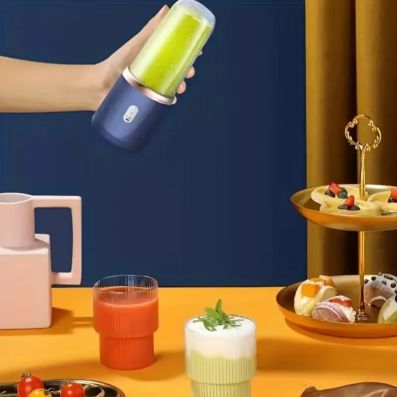 Fruit Juicer 6 Blades Electric Juicer Cup 2 Cups For Travel Portable Juicer Mixer Usb Charge Fresh Fruit Juice Personal Blender Smoothie