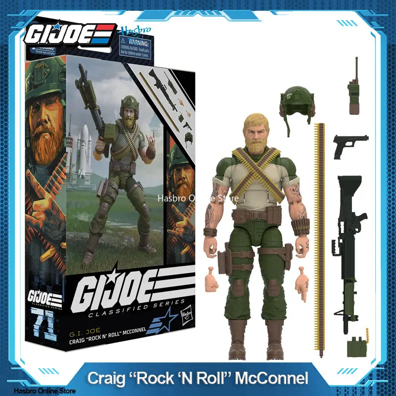 

Hasbro G.I. Joe Classified Series Craig “Rock ‘N Roll” McConnel Collectible 6 inch Action Figure with 7 Accessories F7463