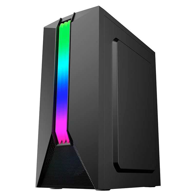 Transparent Computer Case PC Tower With RGB Atmosphere Lamp For ATX/M-ATX/ITX Motherboard 270mm Graphic Card USB SSD HDD