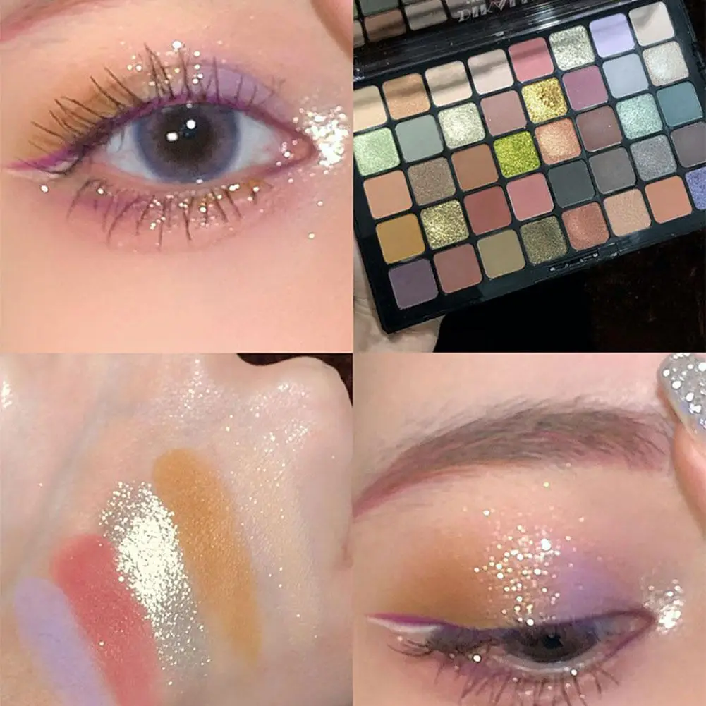 Utopia 40 Color Eyeshadow Palette With Glitter Shimmer And Matte Finishes Easy To Color Eye Makeup Palette