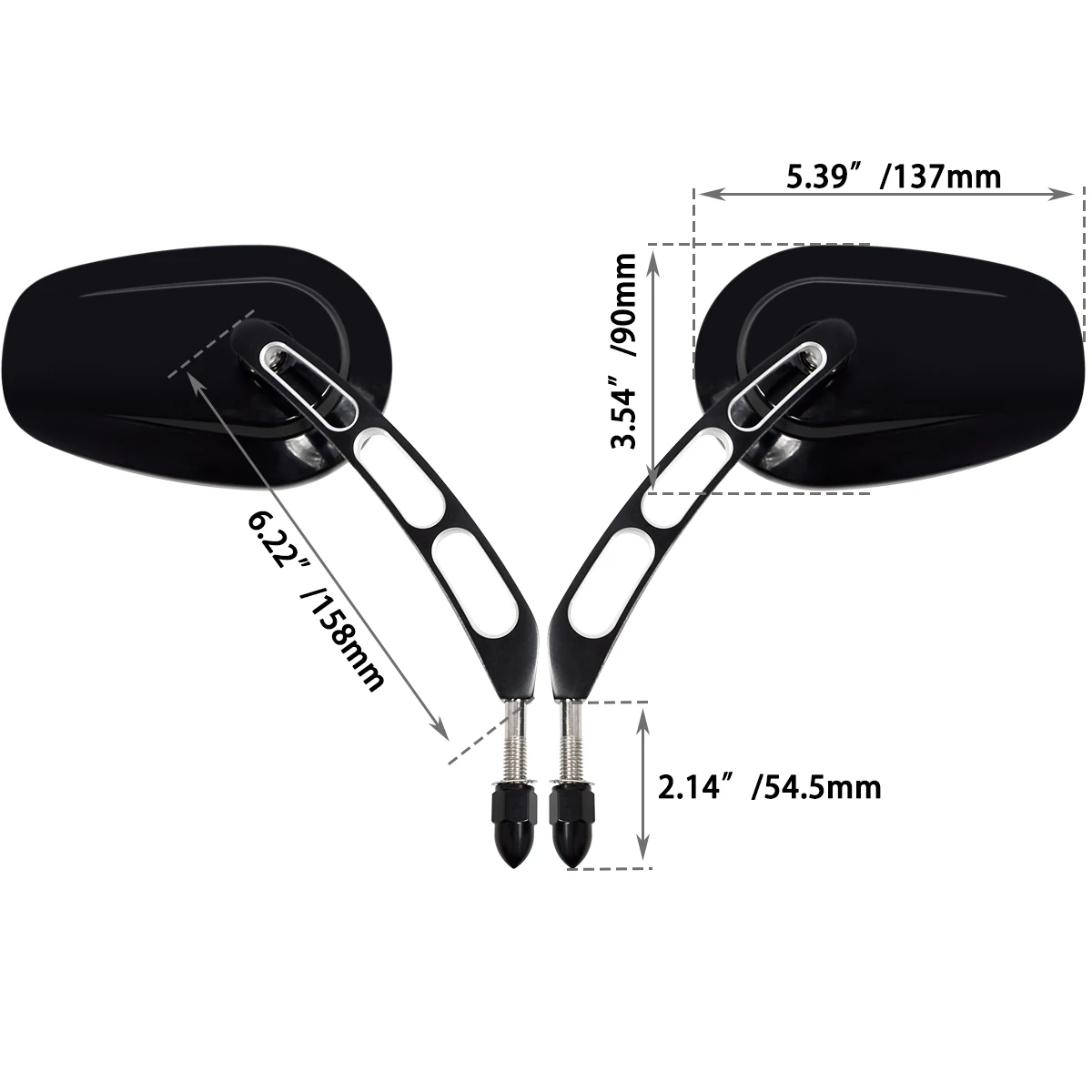 8MM Motorcycles Mirrors  Moto Accessories Rear View Side Mirror For Harley Davidson Touring Road 360° Glide Sportster 1984-2024