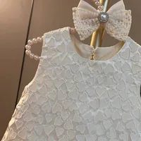 Fille princesse Tweed robes classiques mode enfants Vintage bébé tenue décontracté robes 1-8 ans enfants vêtements de cérémonie 4