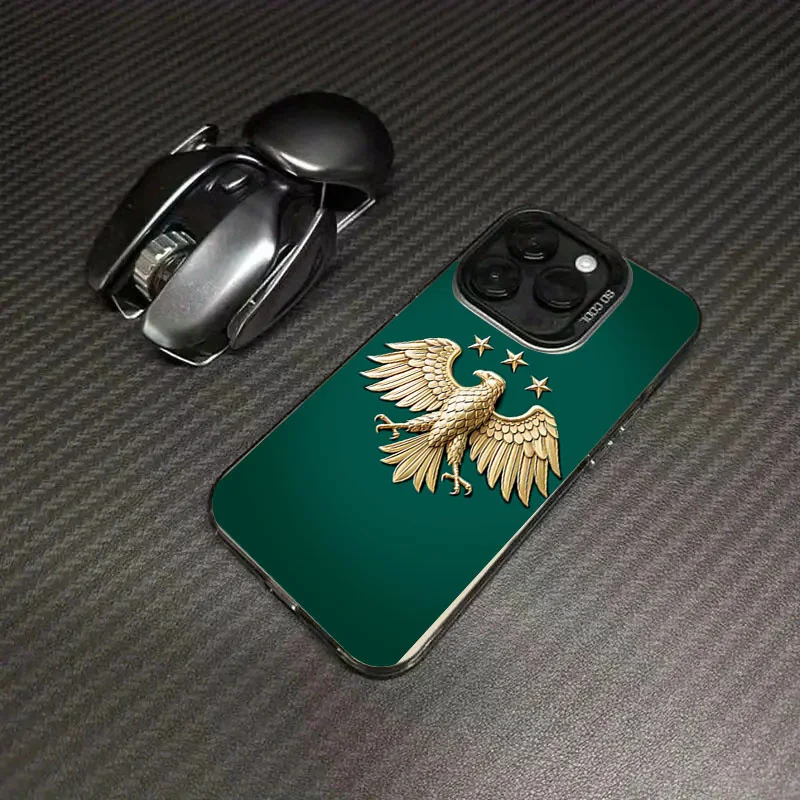 Syrian Golden Eagle Design Shockproof IMD Phone Case – Elegant & Durable Hard Cover