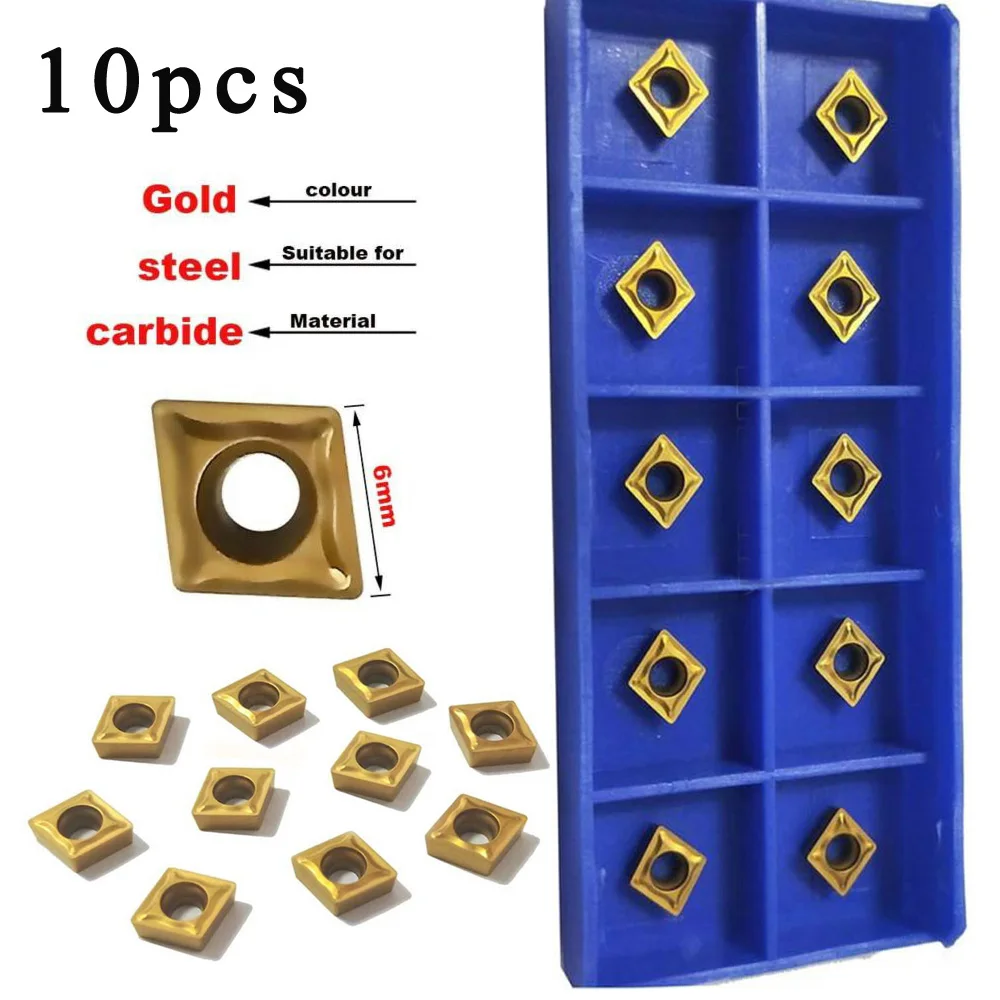 

10 шт., пластины для токарного станка, 6x6x2,5 мм