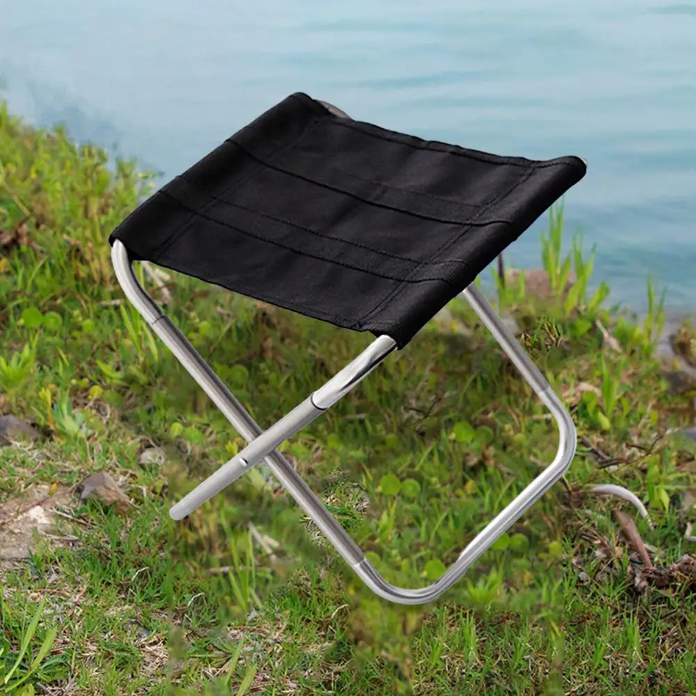 

Folding Stool Strong Load Bearing Non-slip Collapsible with Bag Rest Aluminum Alloy Mini Picnic Fishing Camping Chair for Outdoo