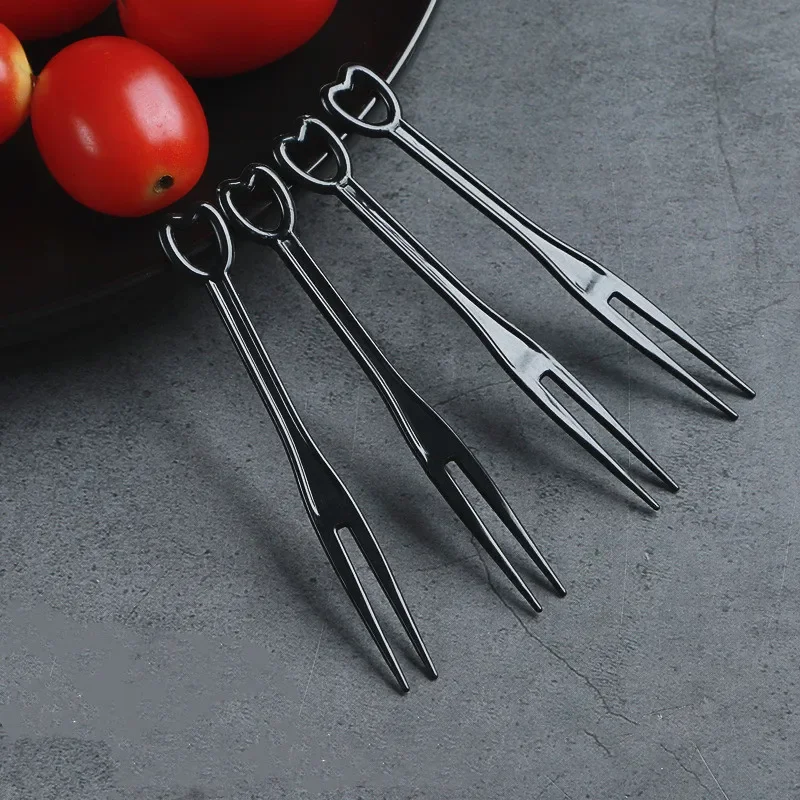 Fruit fork Food picks Food toothpicks 100Pcs Fruit Fork Cake Dessert Food Fruit Pick Children Snack Mini Party Festival Love Tableware Decoration Plastic Toothpick