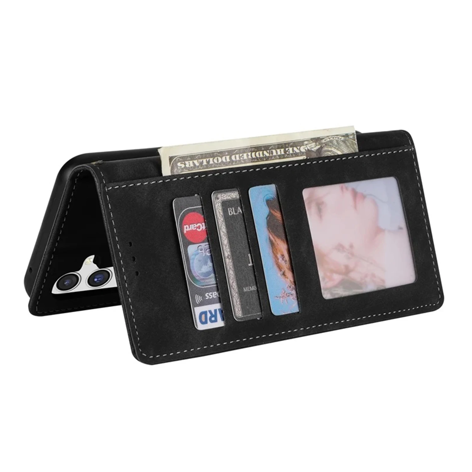 Ledertasche Brieftasche Kartensteckplatz Magnetischer Flip für Samsung Galaxy S25 Edge S24 Ultra S23 Plus S22 S21 FE S20 FE Note 20 10 Lite 9 – Detail 6