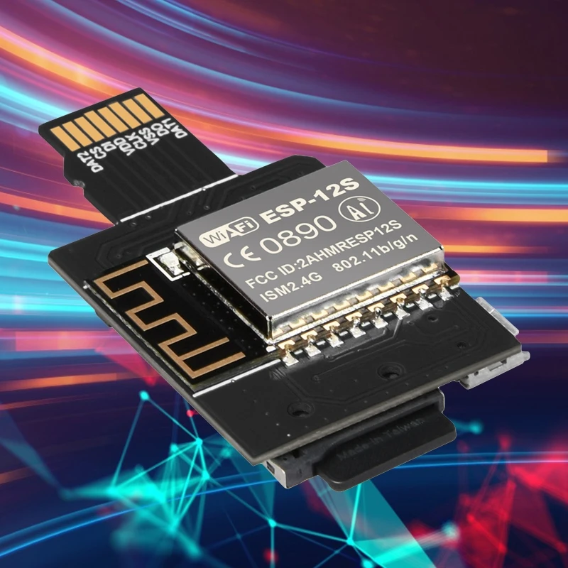 K1AA SD/TF Cloud V1.0 무선 전송 모듈은 SPI SD 카드용 ESP8266 저전력 UART-WIFI 칩을 기반으로 ESP-12S 채택