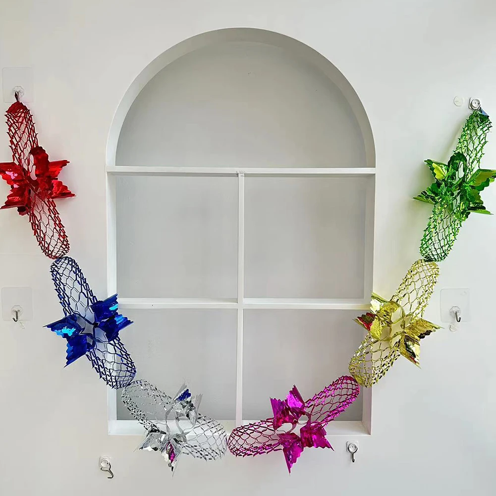 Metallic Foil Christmas Garland for Ceiling Hanging Party Decor