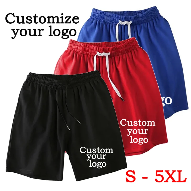 Men's new summer letter printed DIY Logo shorts casual sports drawstring waist design quick drying pants цена и фото