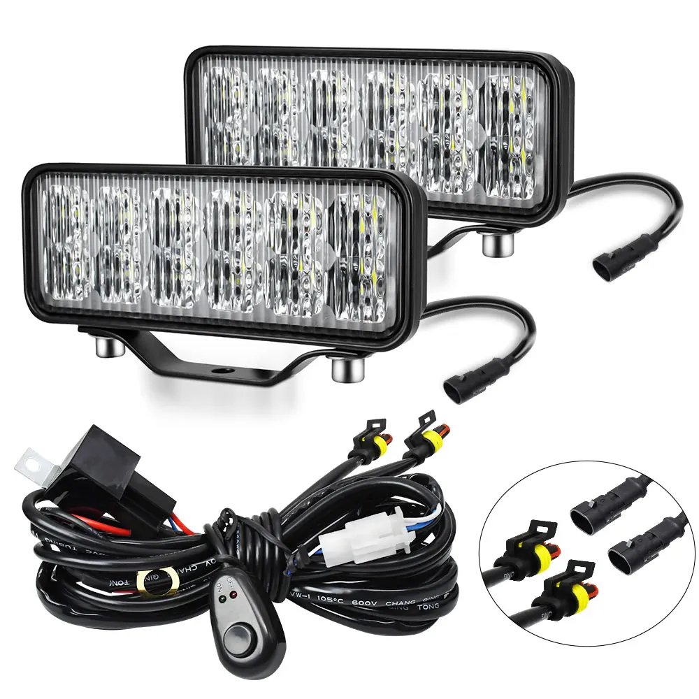 Car Round Miles Projector Super Bright 6000K Spot Flood Combo Lights Car Daytime