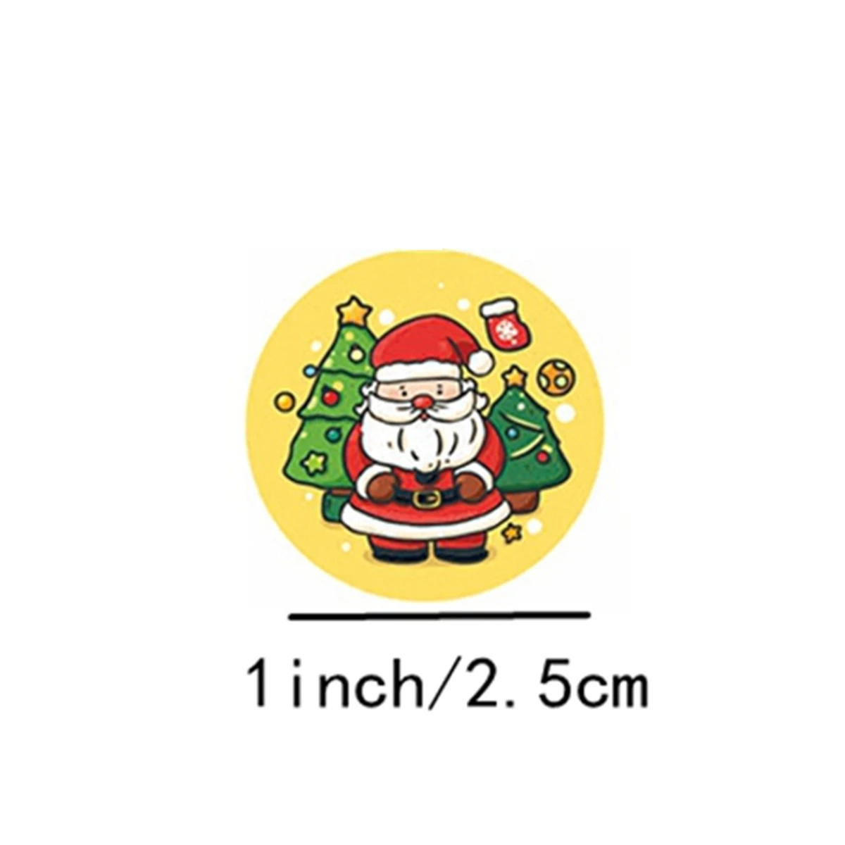 100-500pcs Merry Christmas Stickers Round stickers Christmas Tag for Envelope Sealing Gift Decor Shop Product Packaging Stickers decorative stickers packaging stickers postage stamps stickers