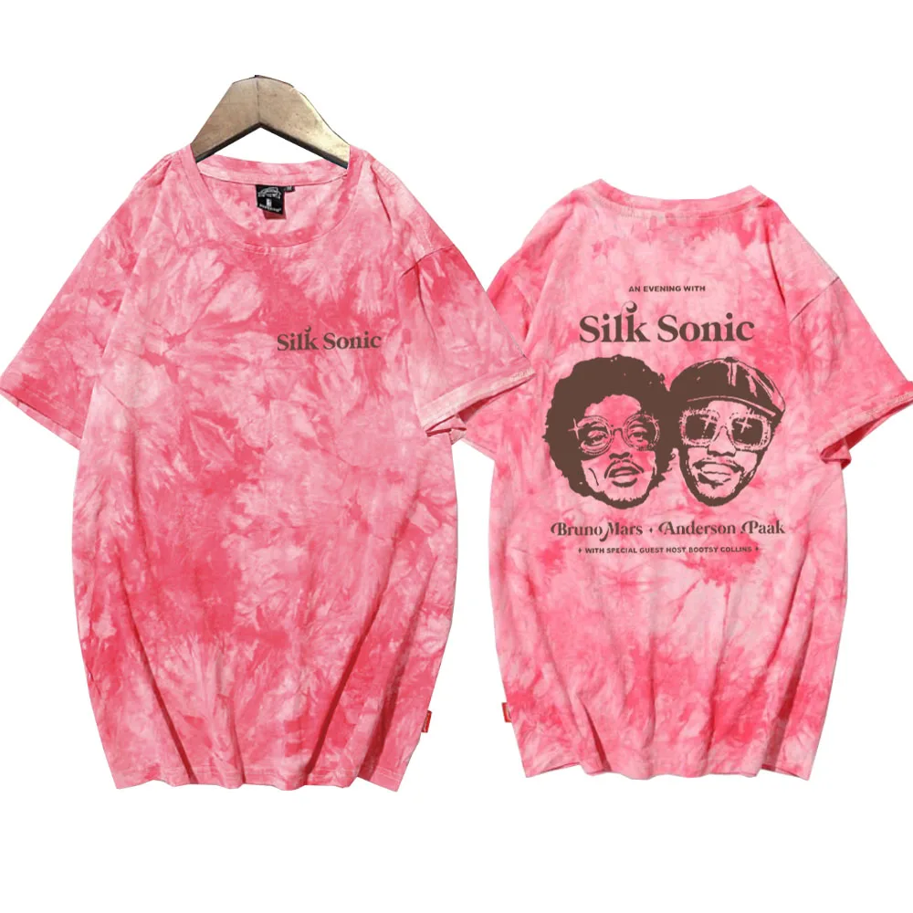 thumbnail image 1 of Camisetas con efecto tie-dye de Bruno Mars Music de Sonic Silk Bruno Mars Merch Camiseta de manga corta y cuello redondo para hombre, 1 of 5