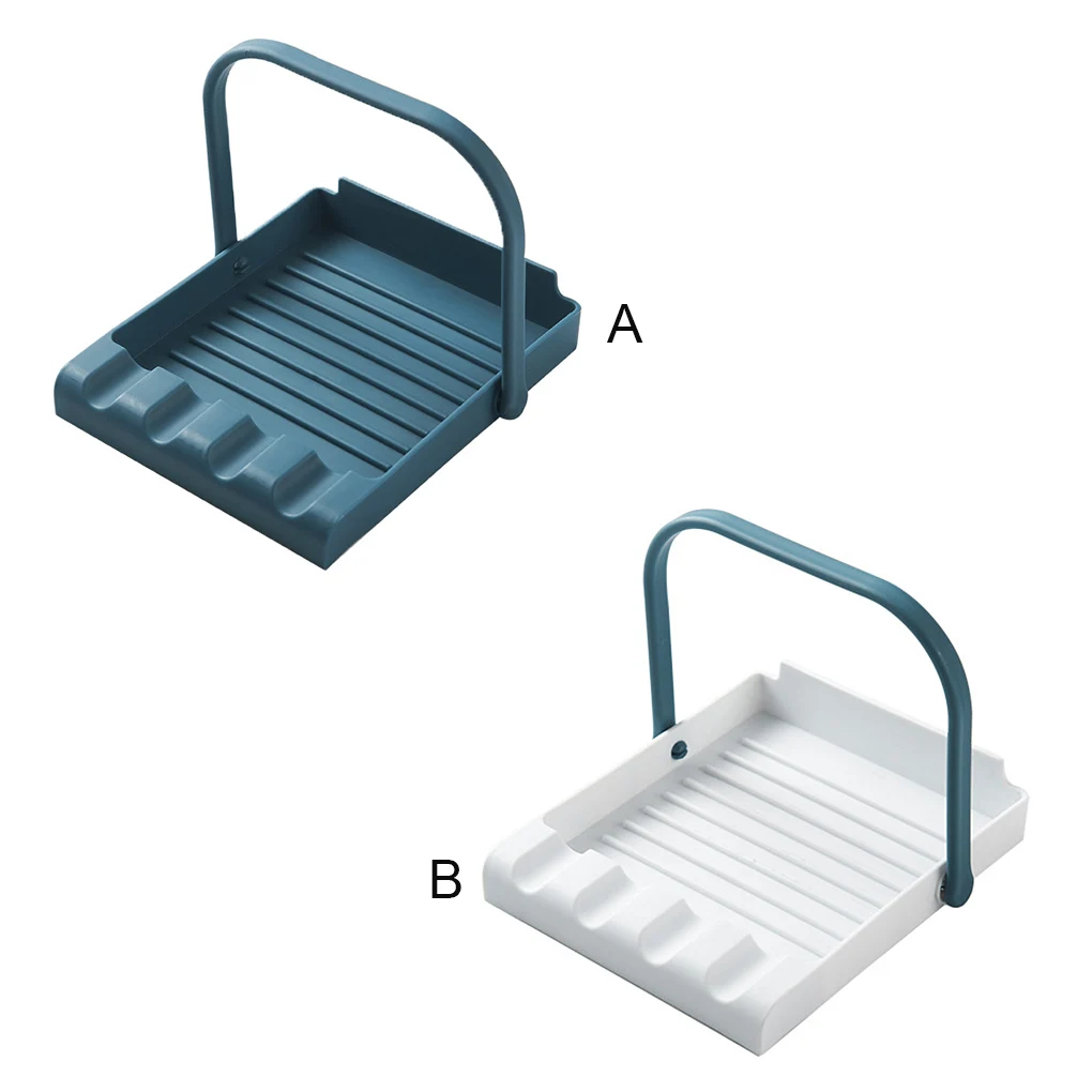 

Пластиковая подставка для крышки кастрюли, держатель для кухонного горшка, сливная ложка, органайзер для хранения, синий цвет