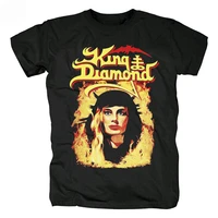 2025 King Diamond Men's T-Shirt Cotton Short Sleeve Hip Hop Rock Band King Diamond Tshirt Women High Quality Y2k Tops Streetwear 1