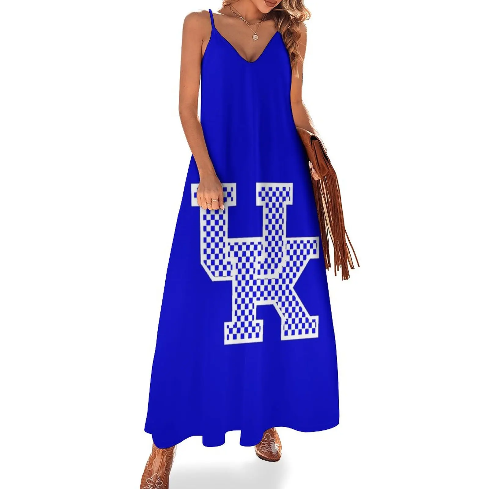 

UK logo Sleeveless Dress purple dress Woman fashion