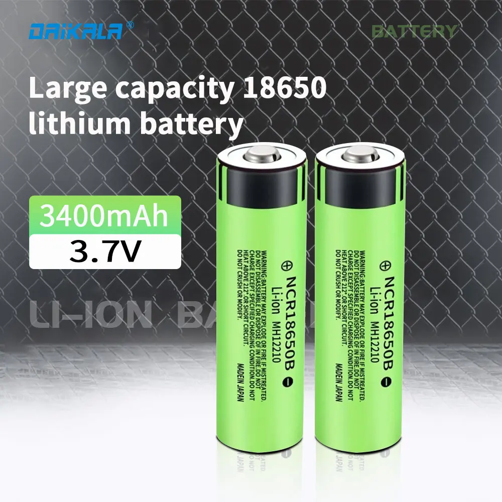 

Brand New 18650 3400mAh Original Battery 3.7V Lithium-Ion Rechargeable Battery NCR18650B Rechargeable Flashlight 18650 (No PCB)