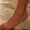 BAMOER Genuine 925 Sterling Silver Adjustable Snake Charm Anklet for Women Foot Bracelet Jewelry Minimalist Jewelry 30CM SCT016 1