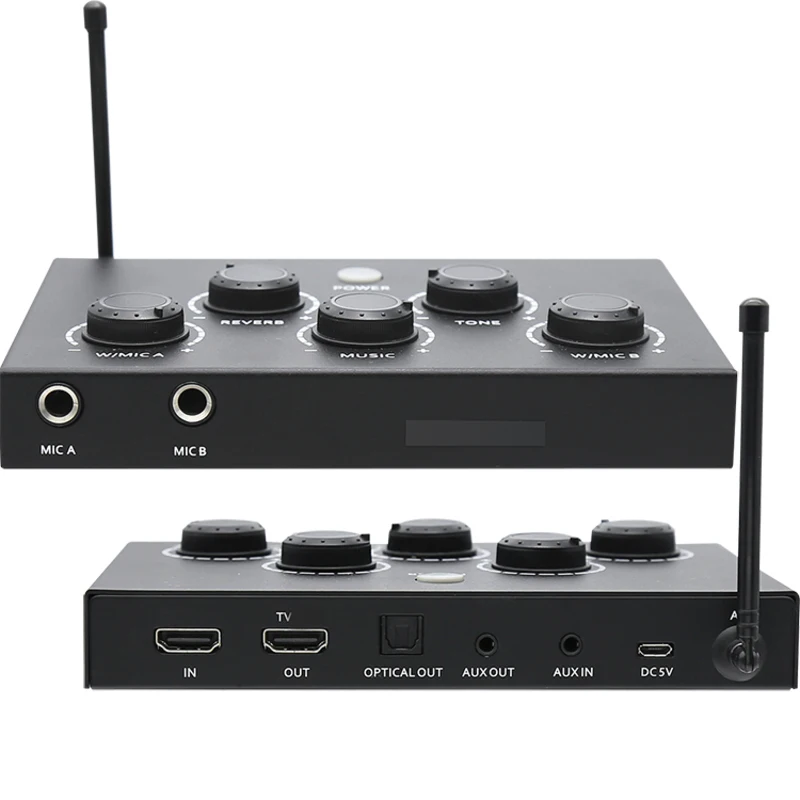 Smart TV Karaoke Wireless Microphone Mixer Machine Handheld Mic PC Speaker Amplifier Projector Church Weeding Home Karaoke Mixer 4