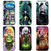 Disney Hocus Pocus Wallet Cartoon Maleficent Usura Witch Women Leather Zip Around Wallet Long Purse Credit Card Bag 1