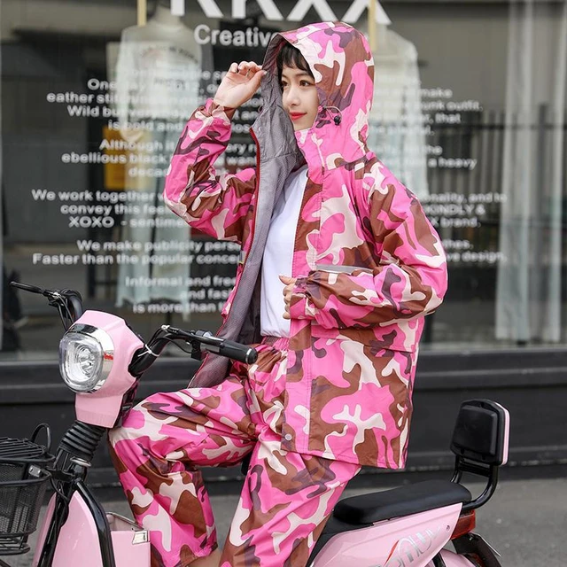 Chubasquero impermeable para mujer, de cuerpo completo traje largo,  impermeable, para montar en bicicleta eléctrica, reflectante, Poncho de  lluvia - AliExpress