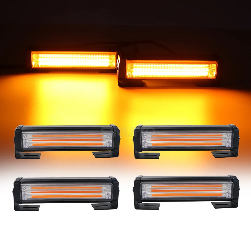 Kit De Luz Estroboscópica ámbar De 32 LED Para Parrilla O Techo | 10 Modos, Impermeable, 12V
