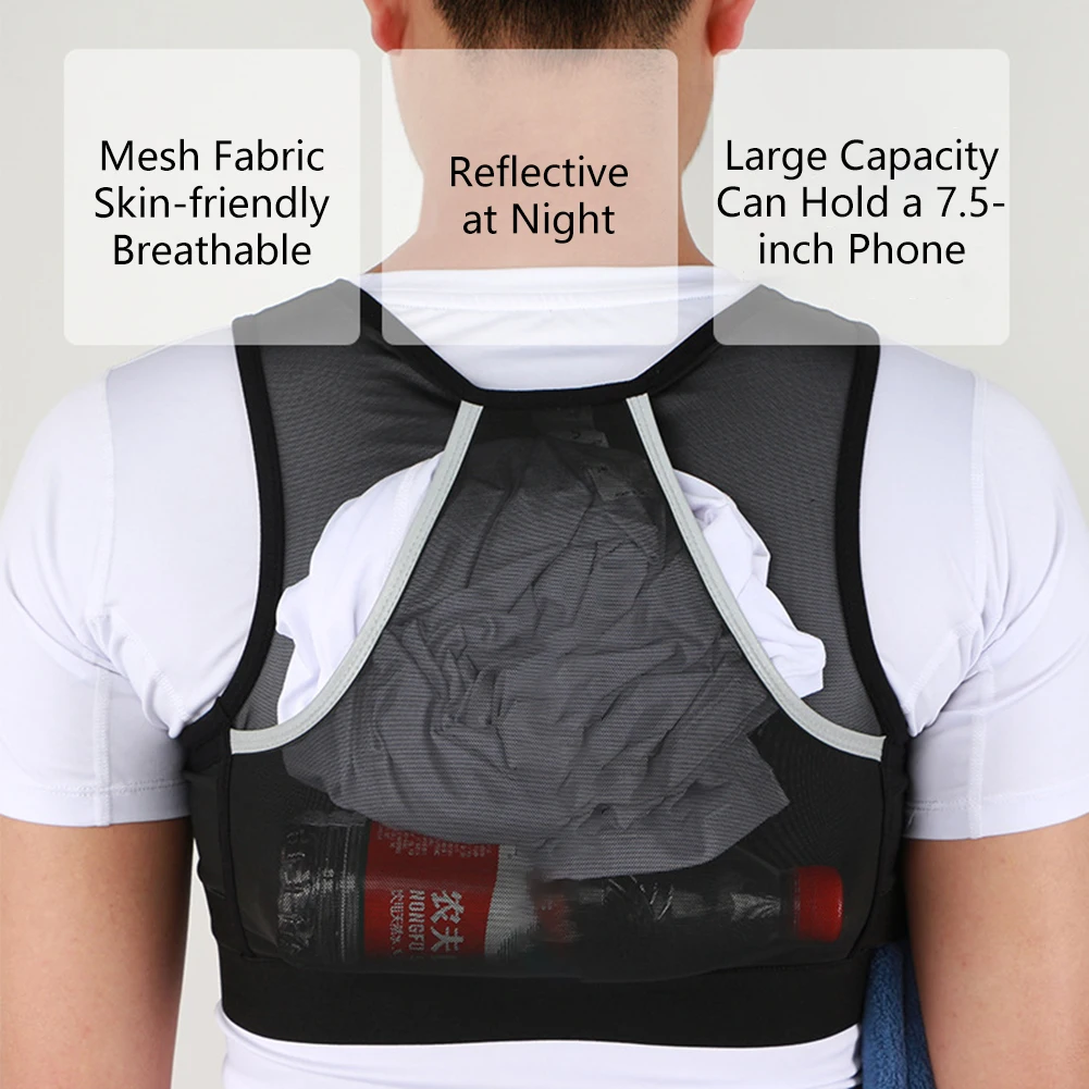 Outdoor Bags Cross-Country Running Backpack Phone Bag Multi-Functional Ultra-Light Water Bottle Shoulder Bag Marathon Vest