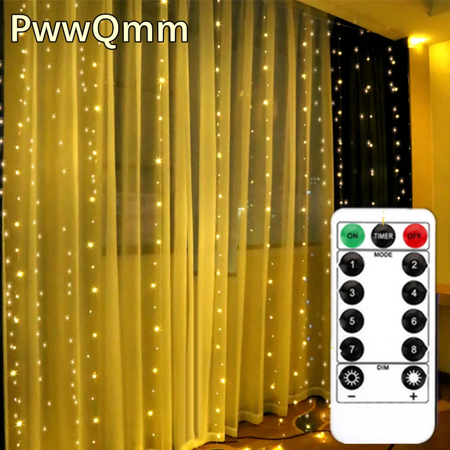 

USB 3M LED Curtains Festoon Led Light Garlands Christmas Lights Christmas Decorations 2022 String Lights New Year Street Garland
