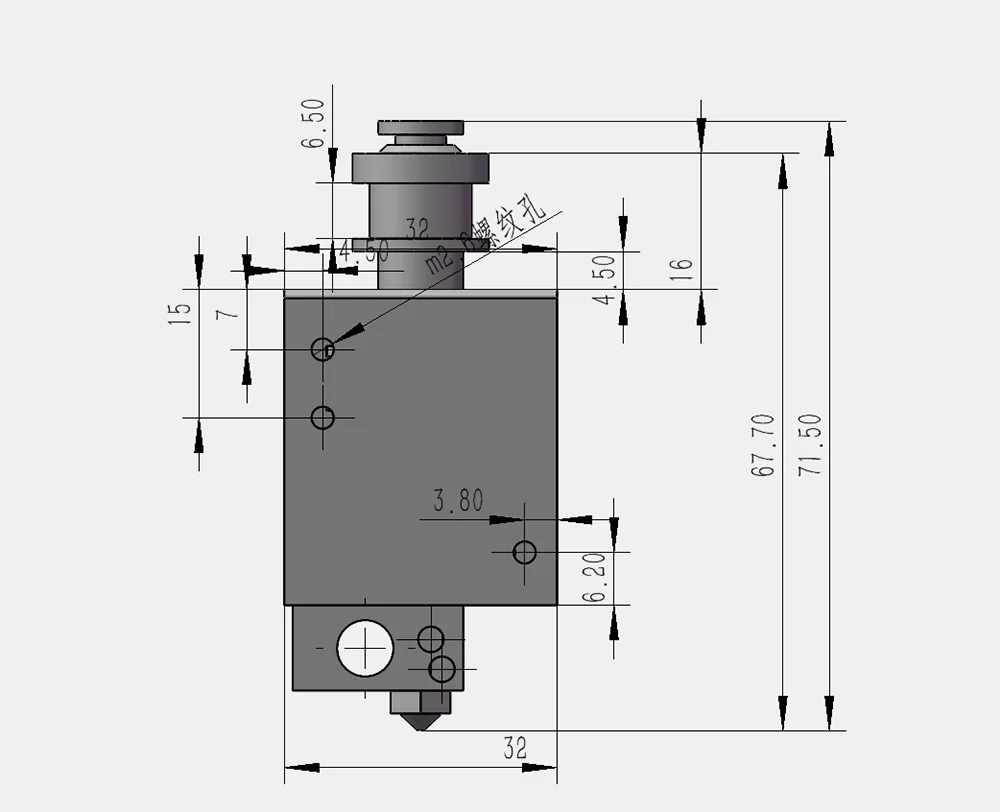 para e3d vulcão ventilador de refrigeração suporte
