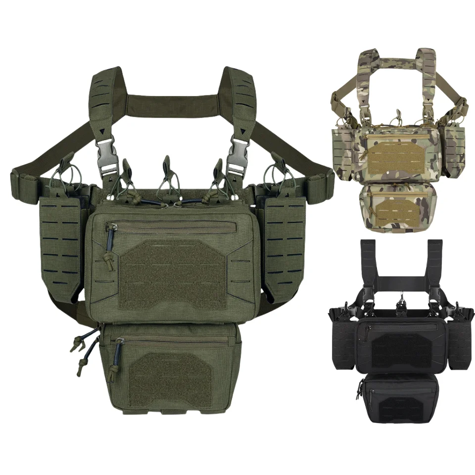 Tactical Chest Vest Magazine Pouch Adjustable Detachable Laser-cutting Molle Modular airsoft tactical vest,tactical vest