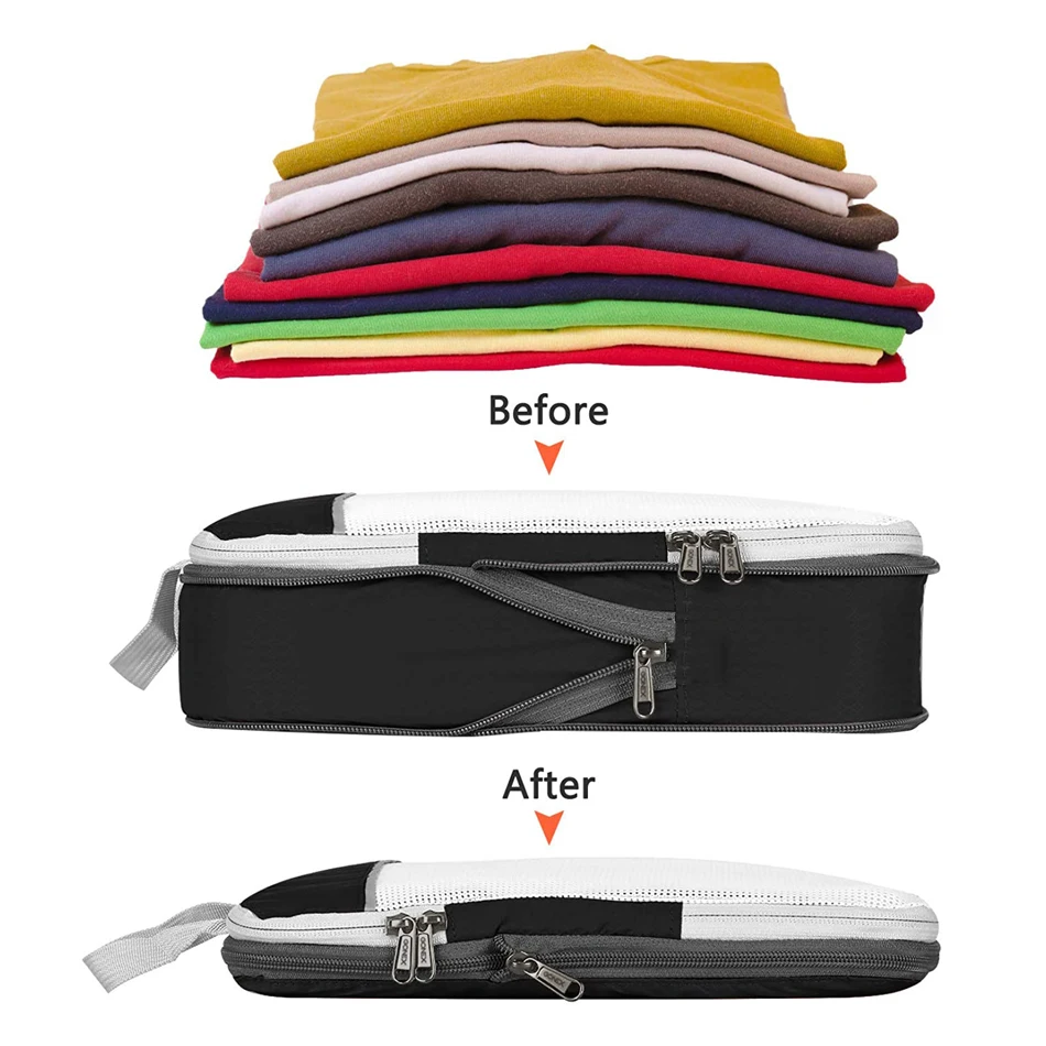 Compact Waterproof Travel Storage Bag - Foldable Nylon Packing Cube