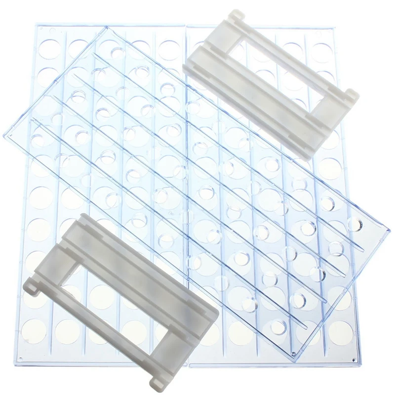 1X Plastic Test Tube Stand Bracket Rack For 12-13MM Test Tubes 50 Hole Positions & 20 Pcs Non-Completed Plastic Test Tubes Lab T 3