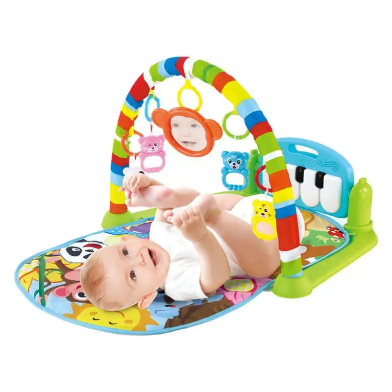 

Baby Play Gym 5 In-1 Baby Activity Gym Mat Non-Slip Playmat Baby Mat With Colorful Toys And Music For 0-36 Months Infant Early