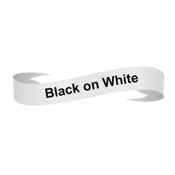 Satin Ribbon Tape for Label Makers - Perfect for Birthday and Christmas Gifts (Black on White)