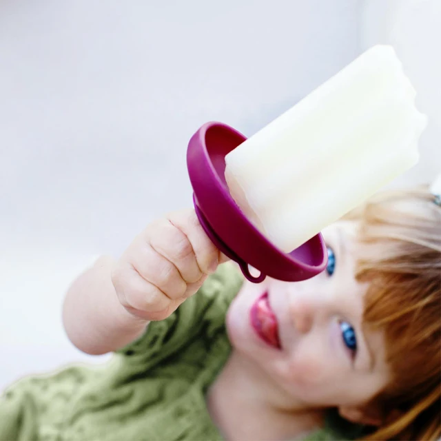 2 Supports à Glaces En Silicone Avec Paille + 2 Manchons Tissu - Lavables, Réutilisables - Pour Enfants, été, Piscine, Fête - Évite Les Dégoulinures