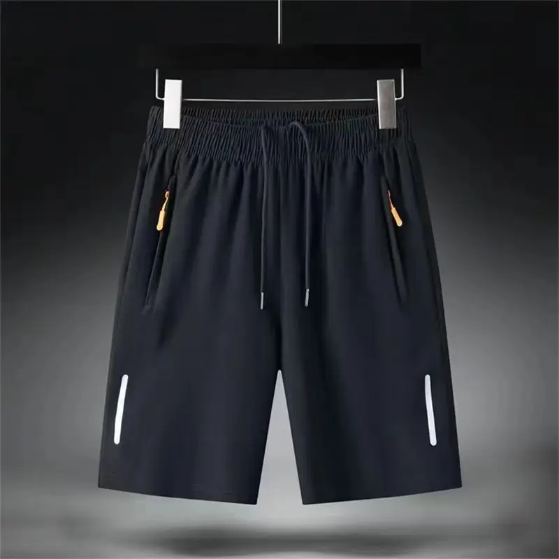 Men's Summer Ultra-thin Ice Silk Beach Casual Shorts Jogging Sport Quick Dry Male Zipper Loose Gym Sports Short Pants Sweatpant - Image 7