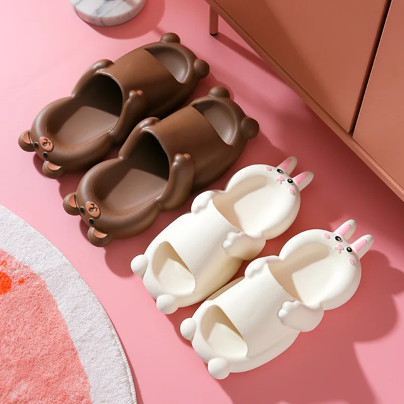 

Сандалии и шлепанцы женские, милые летние тапочки в стиле Ins, с сердечками, для дома, ванной, Нескользящие, для дома, пары